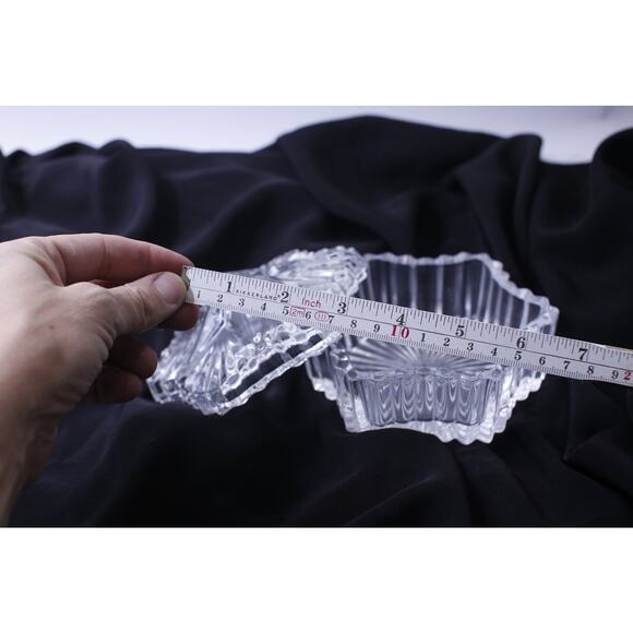 Mikasa Crystal Trinket Box, Six-pointed Star, Jewelry Holder, Transparent, Home - Picture 3 of 3